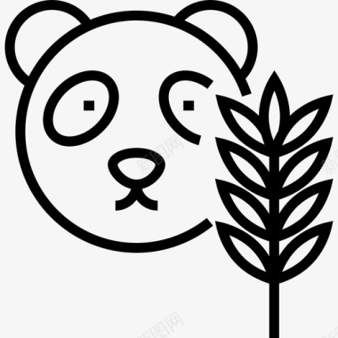 熊猫熊猫中国17直系图标图标