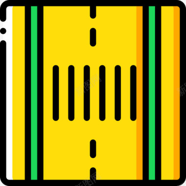 交叉口44号施工黄色图标图标