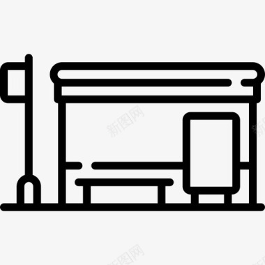 公交冬季公交4站图标图标