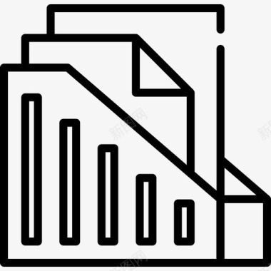 欧美风信纸文件夹信纸23线性图标图标