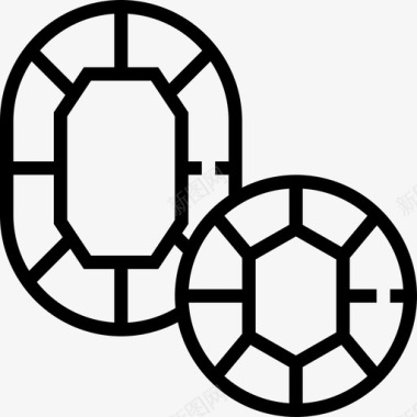 钻石光泽钻石钻石2直线图标图标