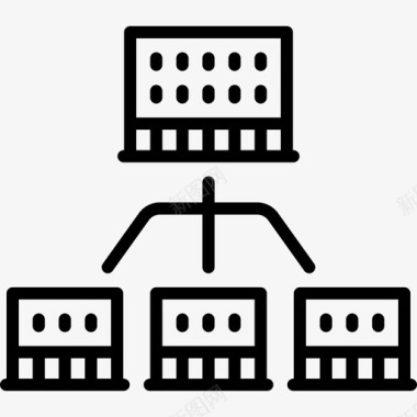 合作卡通人物网络团队合作8直线型图标图标