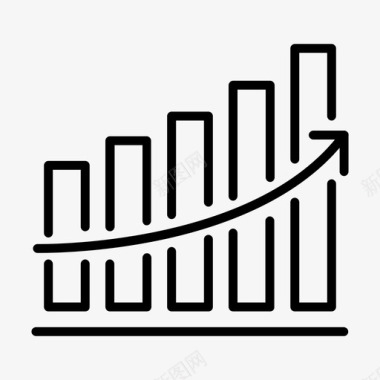 轮廓的分析图表增长图标图标