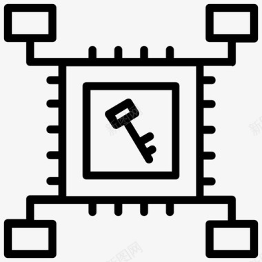 安全加密网络安全数据保护加密图标图标