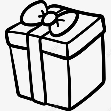 礼品盒圣诞82黑色图标图标