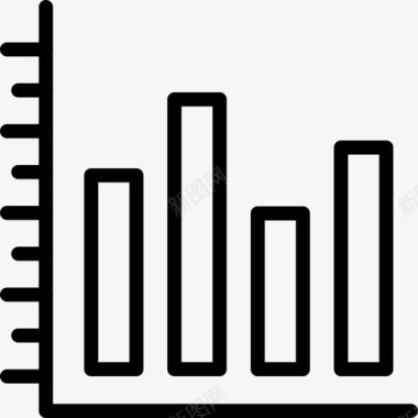 条形矢量条形图业务144线性图标图标