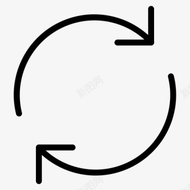 向左旋转刷新重新加载重复图标图标