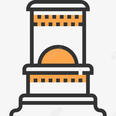 商用壁炉加热器加热器和壁炉黄色阴影图标图标