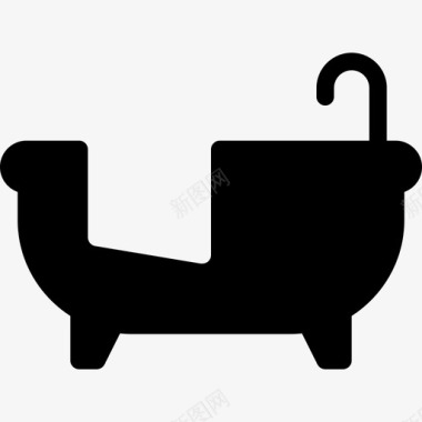 浴缸室内家具填充物图标图标