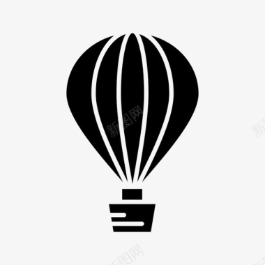 热气球飞行热气球飞行旅行图标图标