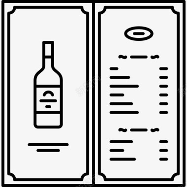 鲜葡萄葡萄酒菜单22号餐厅线性图标图标