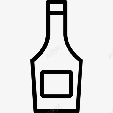 酒瓶烧烤架直系图标图标