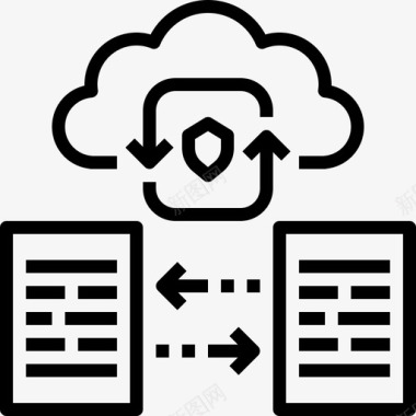 云计算背景gdpr云计算数据图标图标
