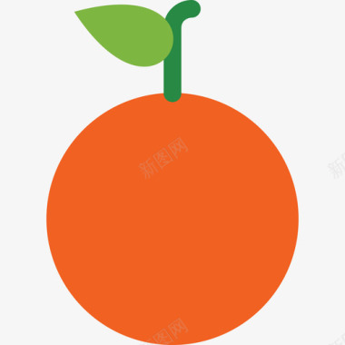 橙色水果3扁平图标图标
