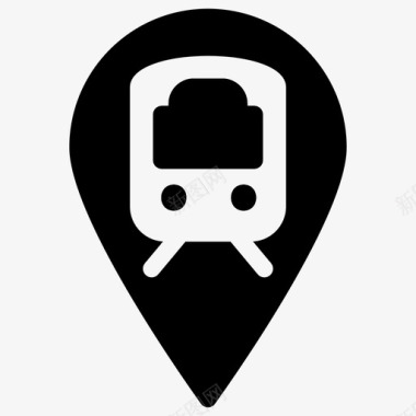 水疗针位置地图针车站图标图标