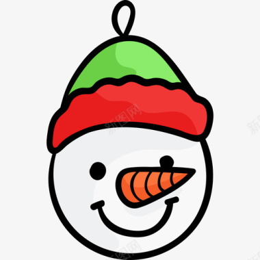 雪人圣诞83彩色图标图标