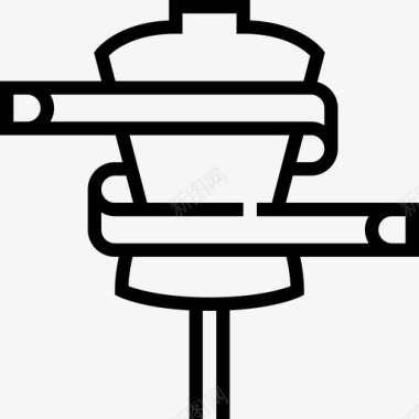 人体模特法国2直线型图标图标