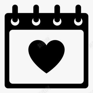 日历生日爱情日图标图标
