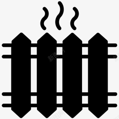 锂电池电芯暖气片加热器芯加热线圈图标图标