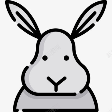 兔秋20线色图标图标