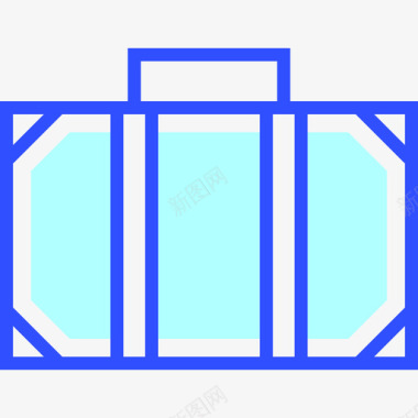 透明颜色旅行箱旅行57线性颜色图标图标