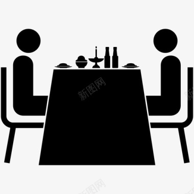 晚餐约会吃饭图标图标