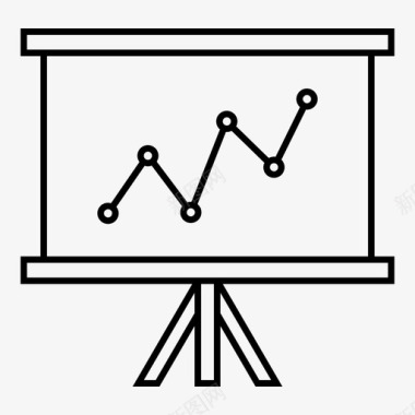 展示商业信息收益图表折线图图标图标