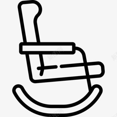 摇椅家具46直线型图标图标