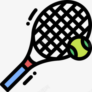 网球线条色图标图标