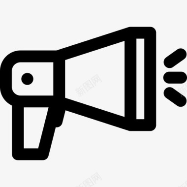数字免扣图片扩音器数字营销39线性图标图标
