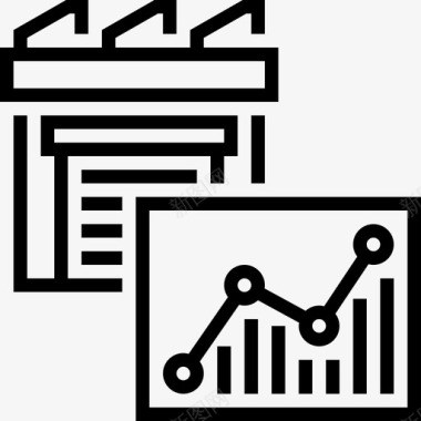 仓库仓库工厂要素2线性图标图标