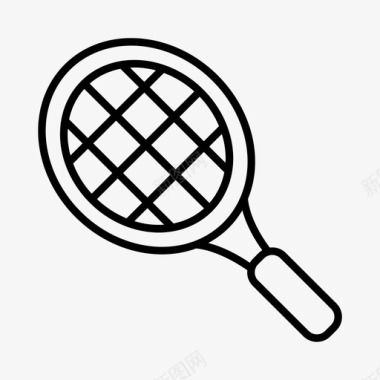 网球拍球类运动娱乐图标图标