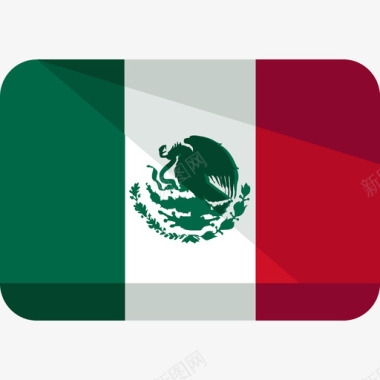墨西哥国旗5平坦图标图标