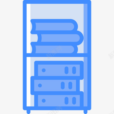 书架商务151蓝色图标图标