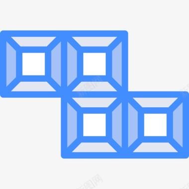 蓝色矢量图俄罗斯方块电子游戏8蓝色图标图标