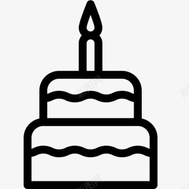生日蛋糕堆庆祝装饰图标图标