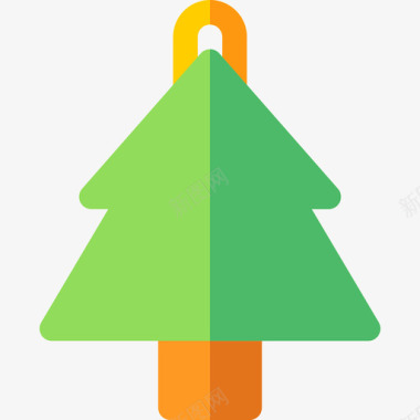 圣诞树圣诞树圣诞饰品5扁平图标图标