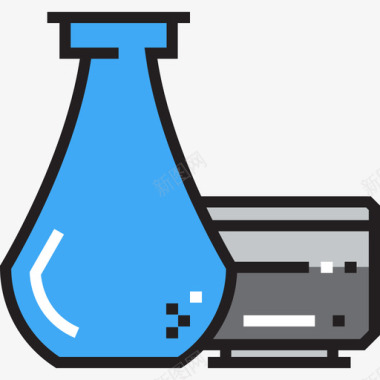 博物馆花瓶博物馆8线性颜色图标图标