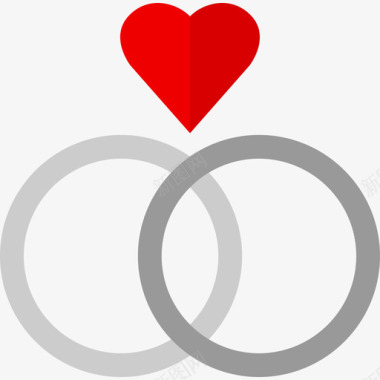 订婚戒指爱与浪漫9扁平图标图标