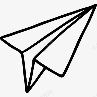 纸飞机创意流程41黑色图标图标