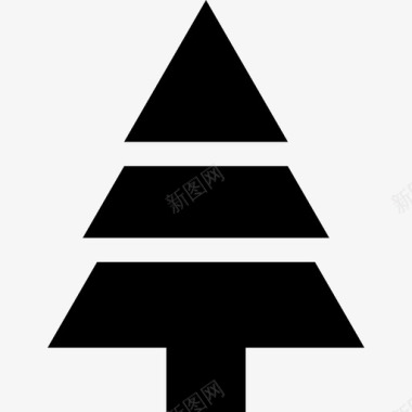 松树圣诞装饰品3填充图标图标