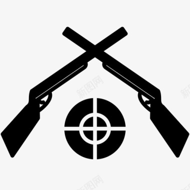 狩猎步枪射击俱乐部图标图标