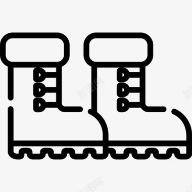 靴子冬季自然13直线型图标图标