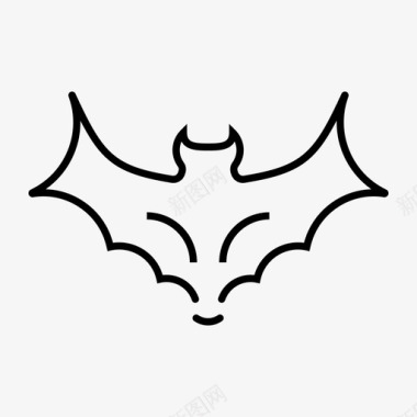 蝙蝠万圣节夜行图标图标