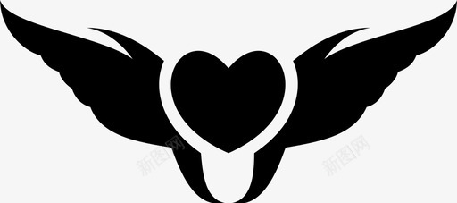 天使翅膀天使的翅膀鸟的翅膀图标图标