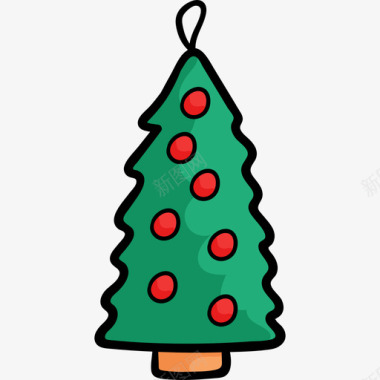 圣诞树圣诞83彩色图标图标