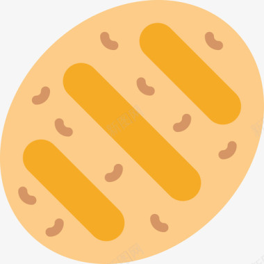 面包美食5扁平图标图标