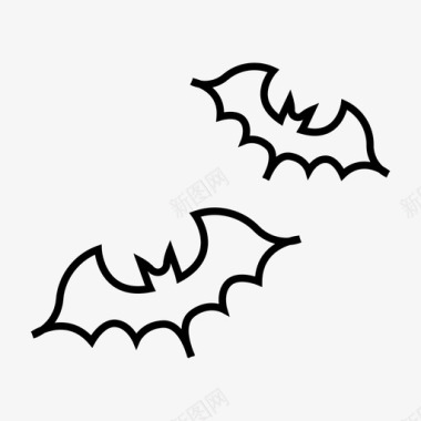 蝙蝠万圣节夜晚图标图标