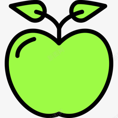 苹果苹果生态68线性颜色图标图标