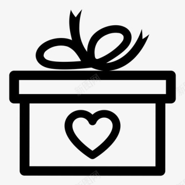 情人节礼物生日礼盒图标图标